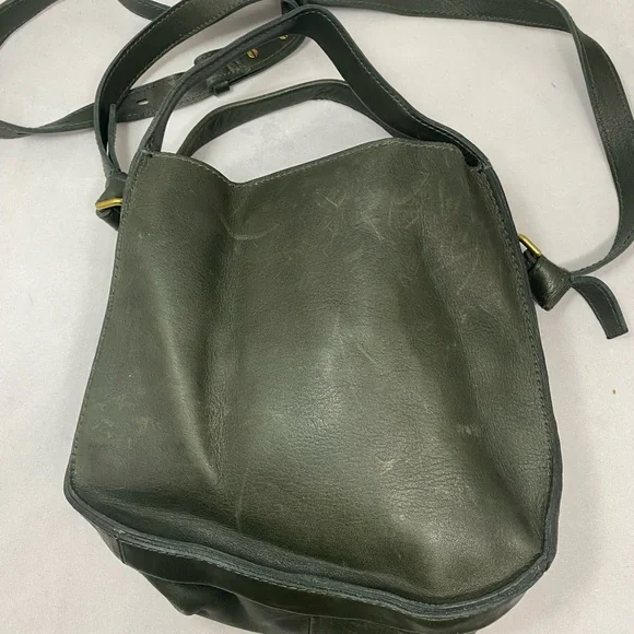 Madewell leather crossbody bag green - Picture 4 of 10